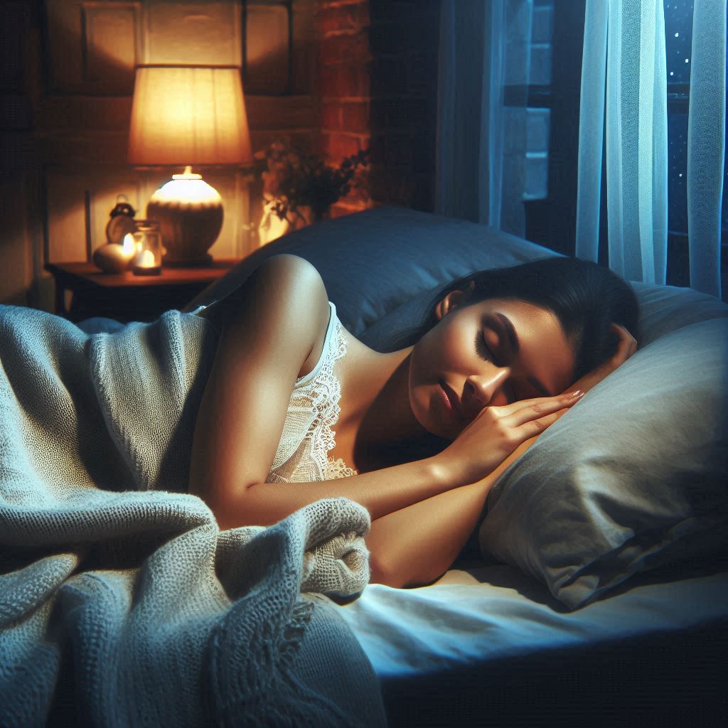 자고 있는 인간의 모습